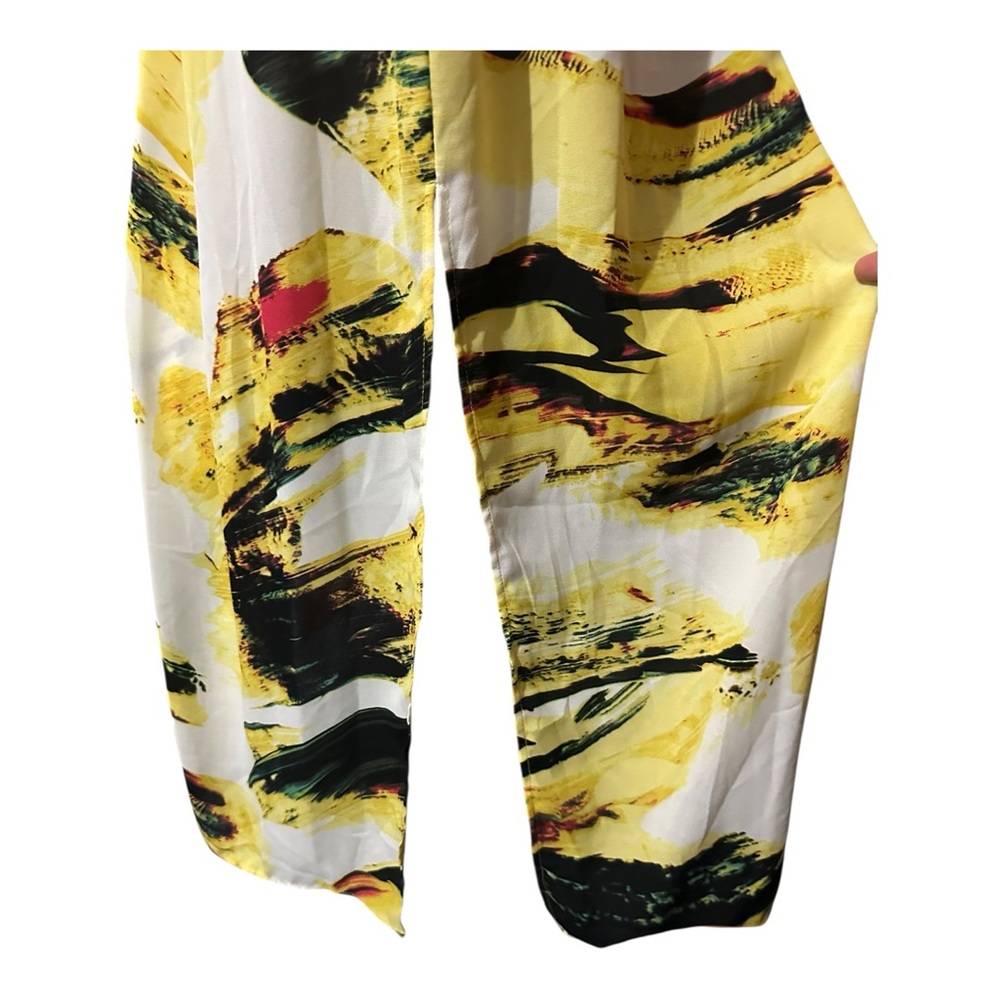 Bar III Yellow Paint Stroke Maxi Dress Medium - Picture 4 of 6
